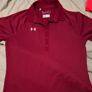 Maroon Under Armour Polo